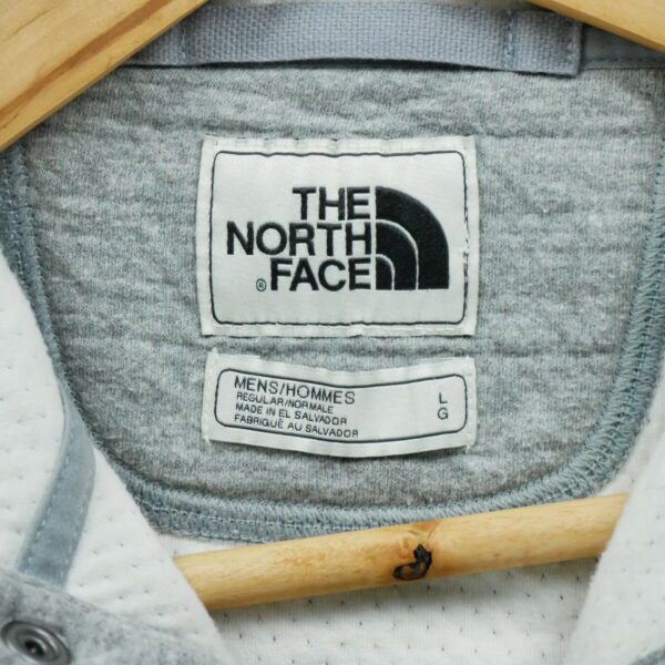 Sweat a capuche homme manches longues gris The North Face Col Montant