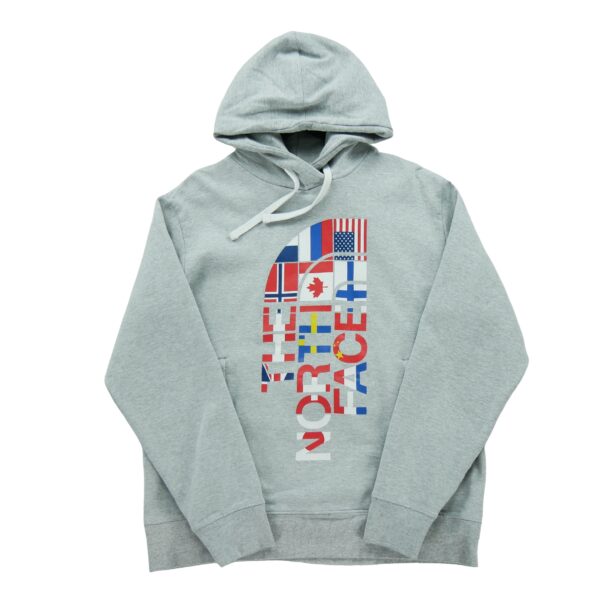 Sweat a capuche homme manches longues gris The North Face Motif chine Col Rond