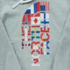 Sweat a capuche homme manches longues gris The North Face Motif chine Col Rond