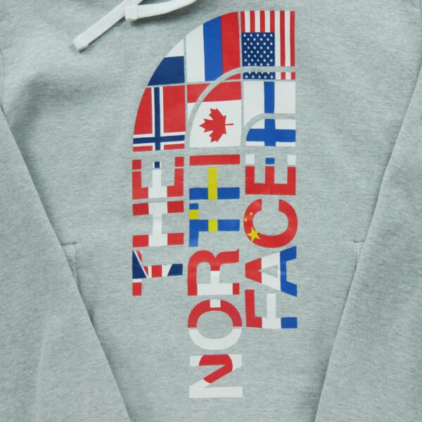 Sweat a capuche homme manches longues gris The North Face Motif chine Col Rond