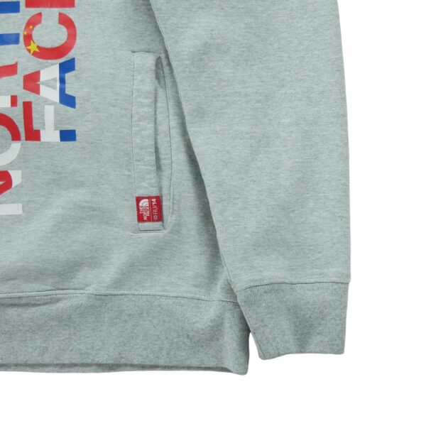 Sweat a capuche homme manches longues gris The North Face Motif chine Col Rond