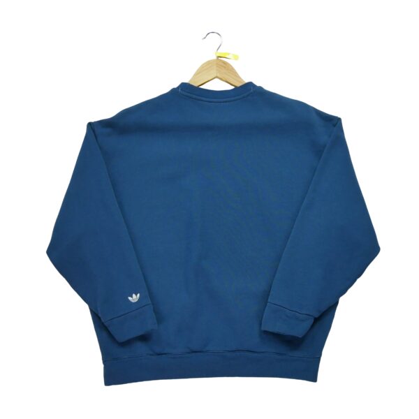 Sweat homme manches longues bleu Adidas Col Rond