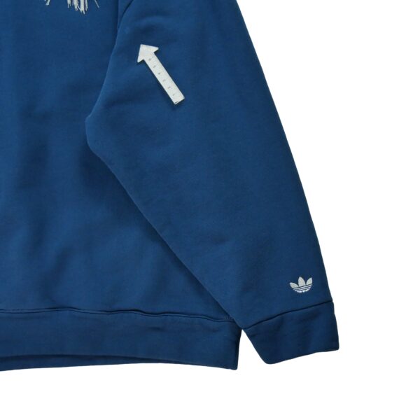 Sweat homme manches longues bleu Adidas Col Rond