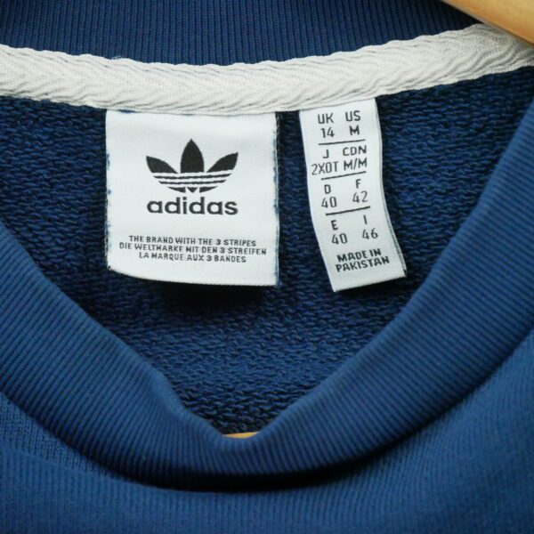 Sweat homme manches longues bleu Adidas Col Rond