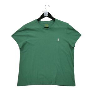 T shirt manches courtes femme vert Polo Ralph Lauren Col Rond