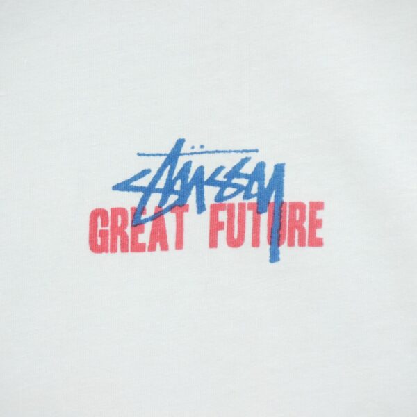 T shirt manches courtes homme blanc Stussy Motif imprime Col Rond