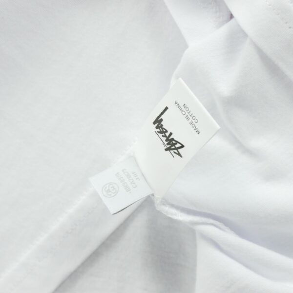 T shirt manches courtes homme blanc Stussy Motif imprime Col Rond