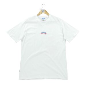 T shirt manches courtes homme blanc Stussy Motif imprime Col Rond