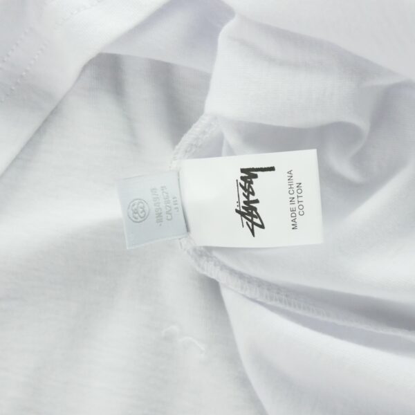 T shirt manches courtes homme blanc Stussy Motif imprime Col Rond