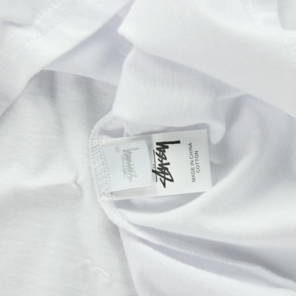 T shirt manches courtes homme blanc Stussy Motif imprime Col Rond