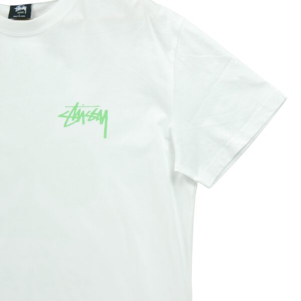 T shirt manches courtes homme blanc Stussy Motif imprime Col Rond