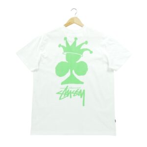 T shirt manches courtes homme blanc Stussy Motif imprime Col Rond