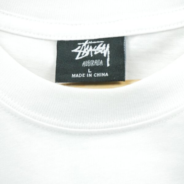 T shirt manches courtes homme blanc Stussy Motif imprime Col Rond