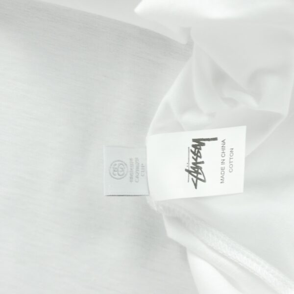 T shirt manches courtes homme blanc Stussy Motif imprime Col Rond