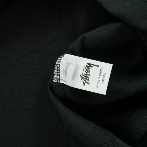 T shirt manches courtes homme noir Stussy Motif imprime Col Rond
