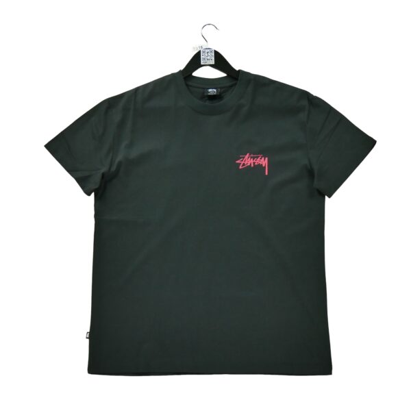 T shirt manches courtes homme noir Stussy Motif imprime Col Rond