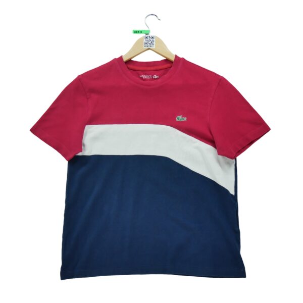 T shirt manches courtes homme rouge Lacoste Col Rond