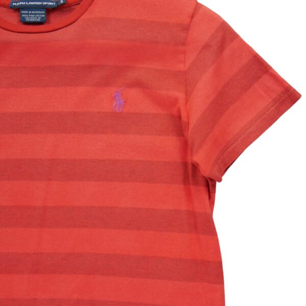 T shirt manches courtes homme rouge Polo Ralph Lauren Motif a rayures Col Rond