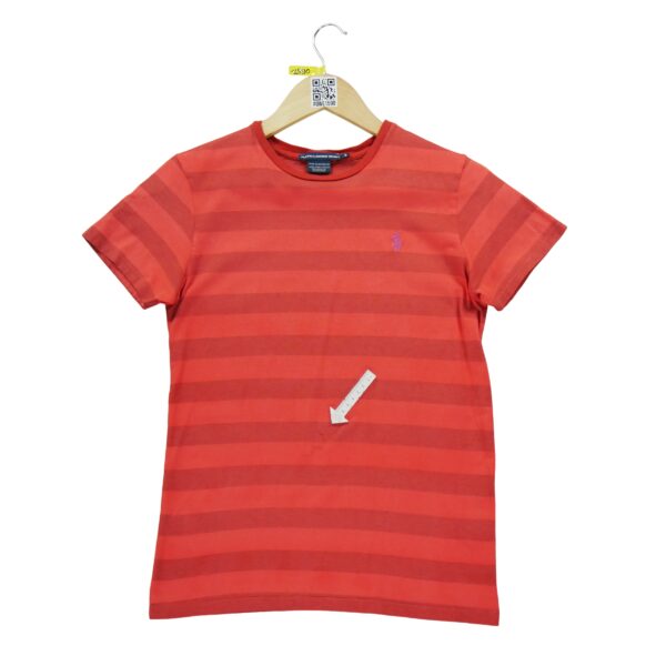 T shirt manches courtes homme rouge Polo Ralph Lauren Motif a rayures Col Rond