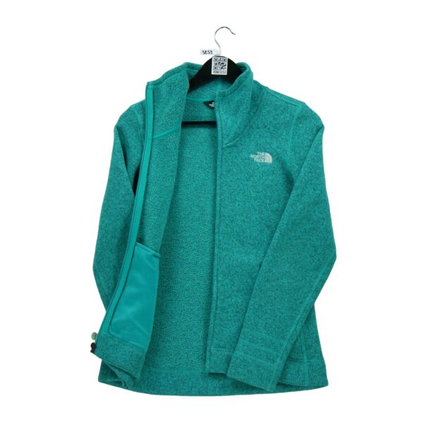 Veste polaires femme manches longues turquoise The North Face Motif chine Col Montant
