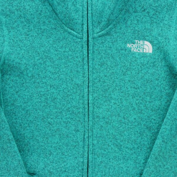 Veste polaires femme manches longues turquoise The North Face Motif chine Col Montant