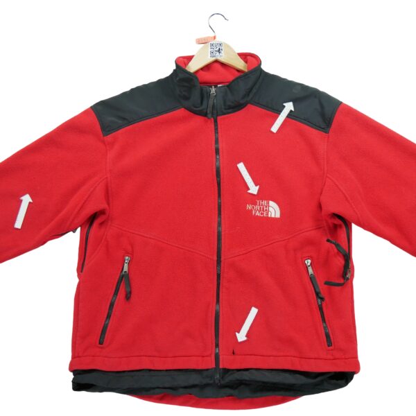 Veste polaires homme manches longues rouge The North Face Col Montant