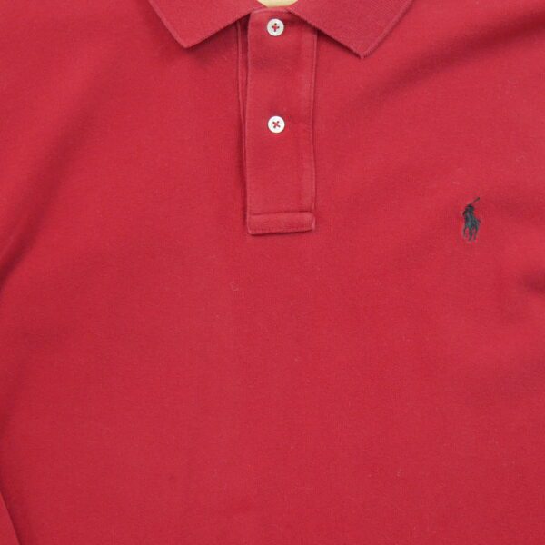 Polo manches longues Homme  Rouge – Image 3