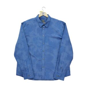 Chemise classiques homme manches longues bleu Armani Exchange Motif a carreaux