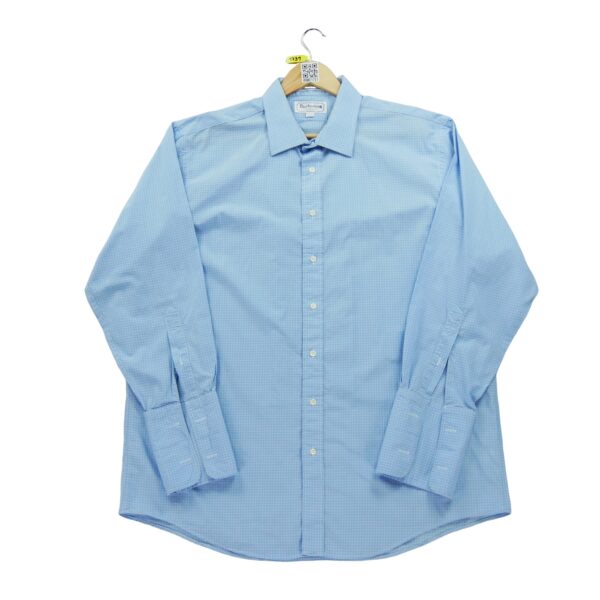 Chemise classiques homme manches longues bleu clair Burberry Motif a carreaux