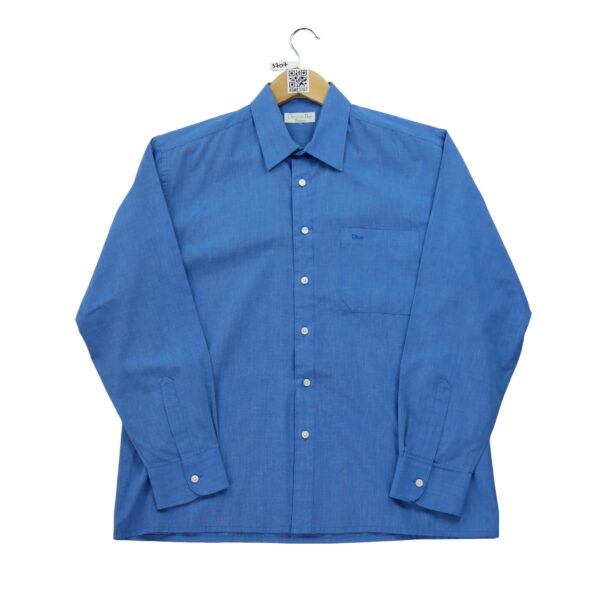 Chemise classiques homme manches longues bleu Dior
