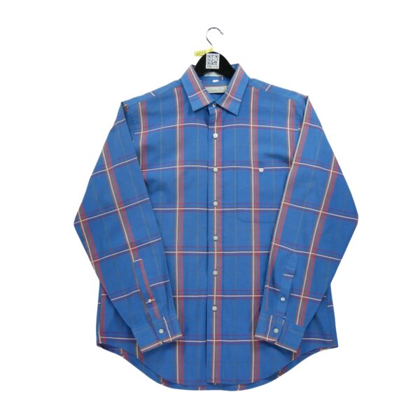 Chemise classiques homme manches longues bleu Dior Motif a carreaux