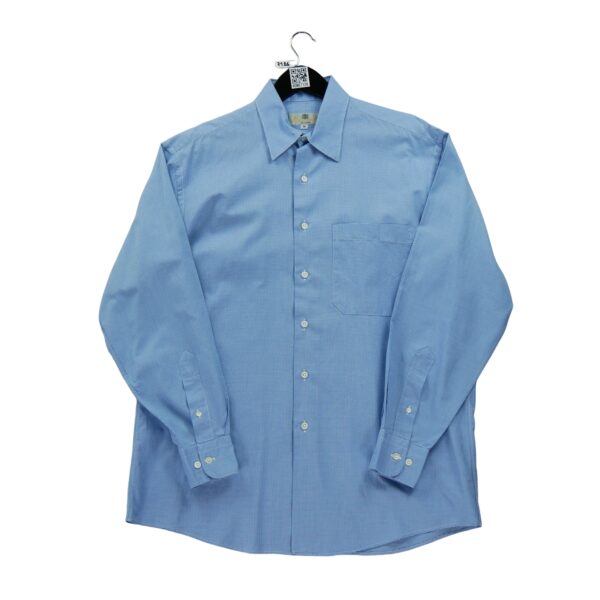 Chemise classiques homme manches longues bleu Vintage Motif a carreaux