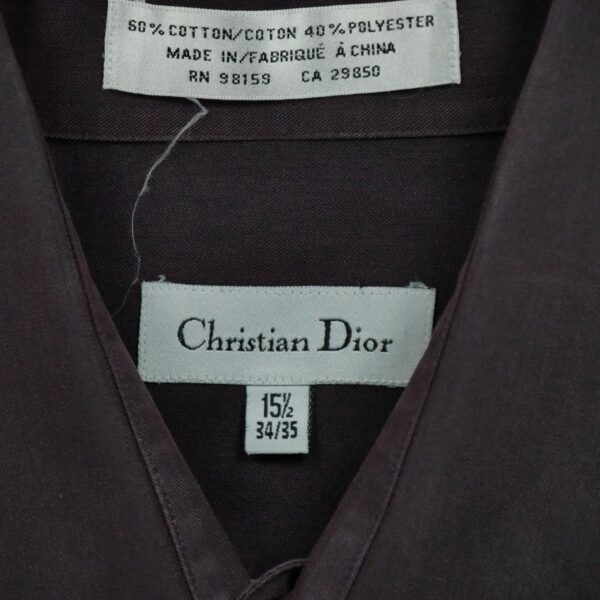 Chemise classiques homme manches longues bordeaux Dior
