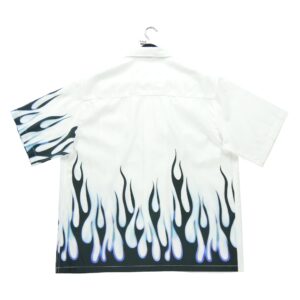 Chemise detente homme manches courtes blanc Prada Motif a motifs