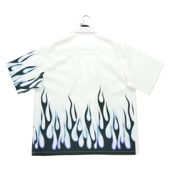 Chemise detente homme manches courtes blanc Prada Motif a motifs