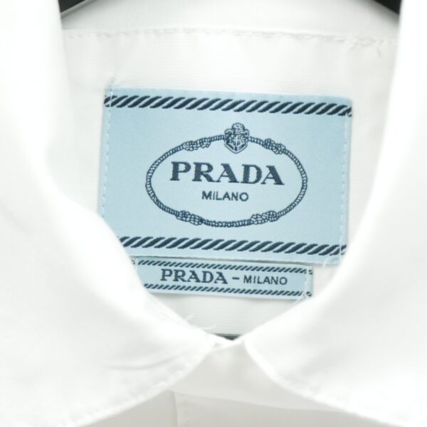 Chemise detente homme manches courtes blanc Prada Motif a motifs
