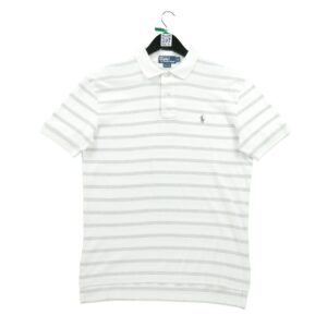 Polo manches courtes homme blanc Polo Ralph Lauren Motif a rayures Col Polo