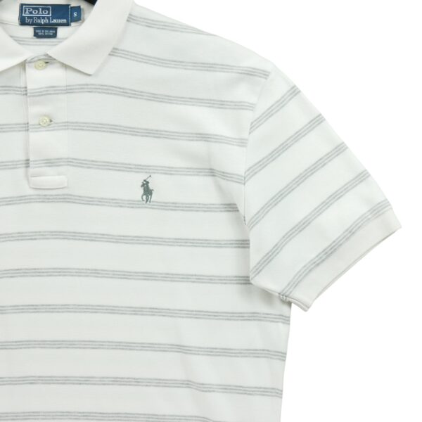 Polo manches courtes homme blanc Polo Ralph Lauren Motif a rayures Col Polo