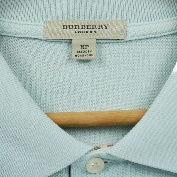 Polo manches courtes homme bleu clair Burberry Col Polo