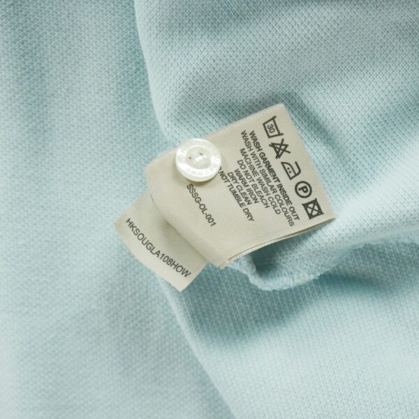 Polo manches courtes homme bleu clair Burberry Col Polo