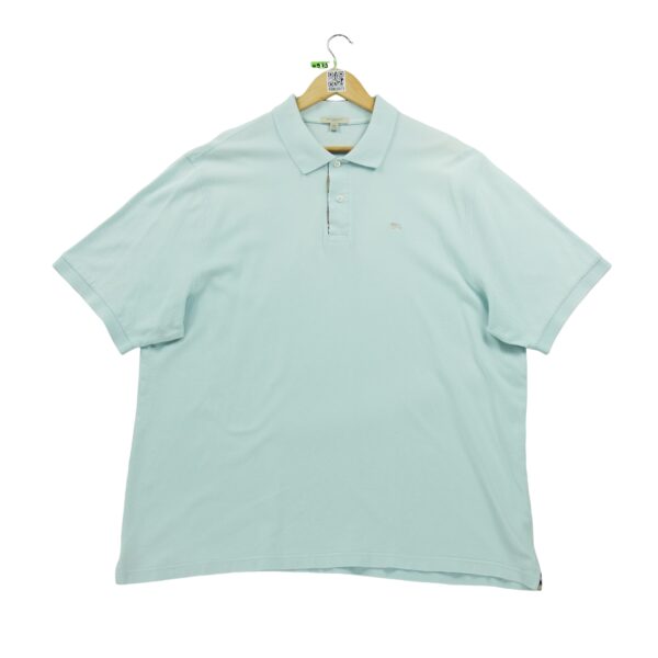 Polo manches courtes homme bleu clair Burberry Col Polo