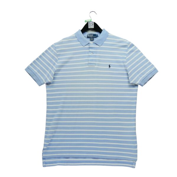 Polo manches courtes homme bleu clair Polo Ralph Lauren Motif a rayures Col Polo