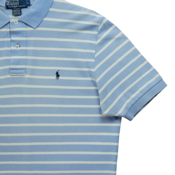 Polo manches courtes homme bleu clair Polo Ralph Lauren Motif a rayures Col Polo