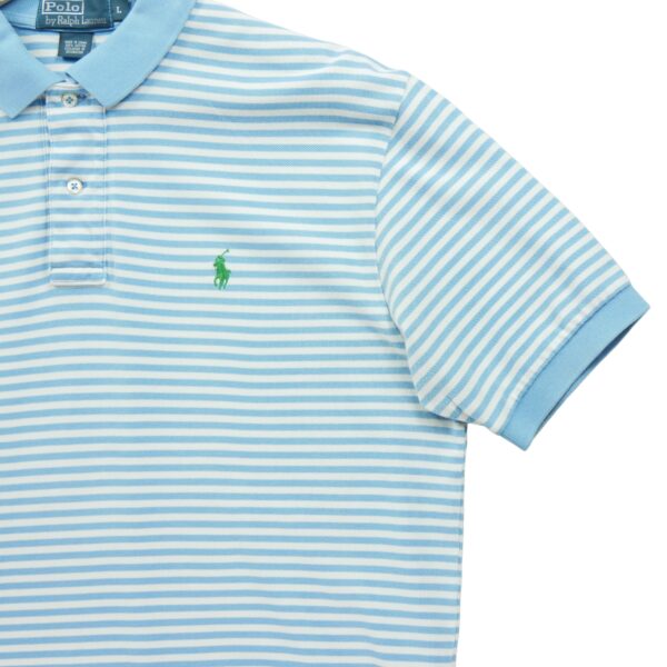 Polo manches courtes homme bleu clair Polo Ralph Lauren Motif a rayures Col Polo