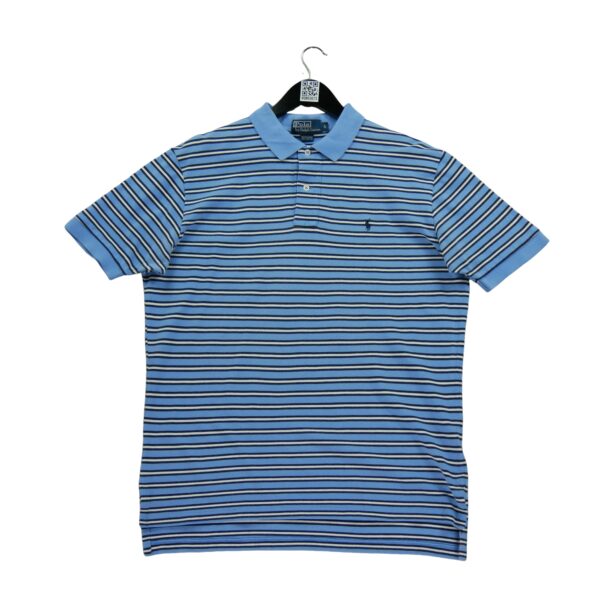 Polo manches courtes homme bleu clair Polo Ralph Lauren Motif a rayures Col Polo