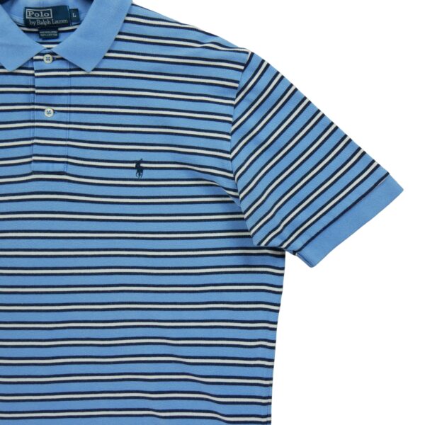 Polo manches courtes homme bleu clair Polo Ralph Lauren Motif a rayures Col Polo