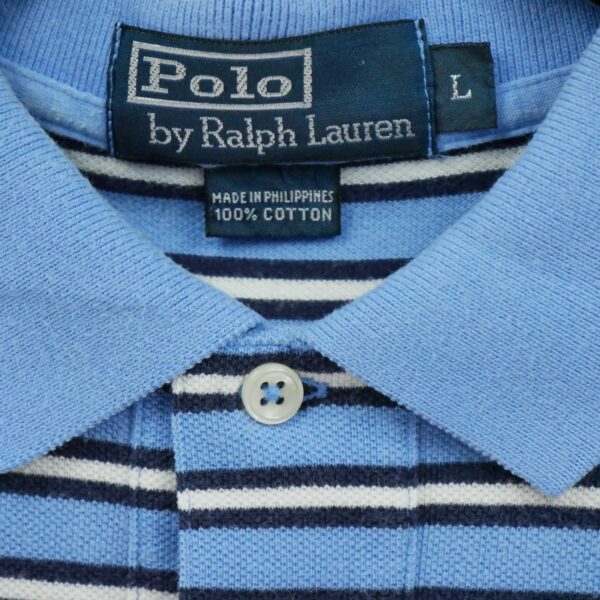 Polo manches courtes homme bleu clair Polo Ralph Lauren Motif a rayures Col Polo
