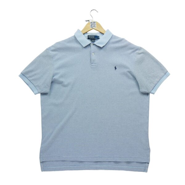 Polo manches courtes homme bleu clair Polo Ralph Lauren Motif a rayures Col Polo