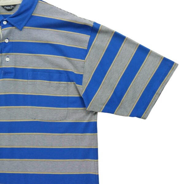 Polo manches courtes homme bleu Dior Motif a rayures Col Polo