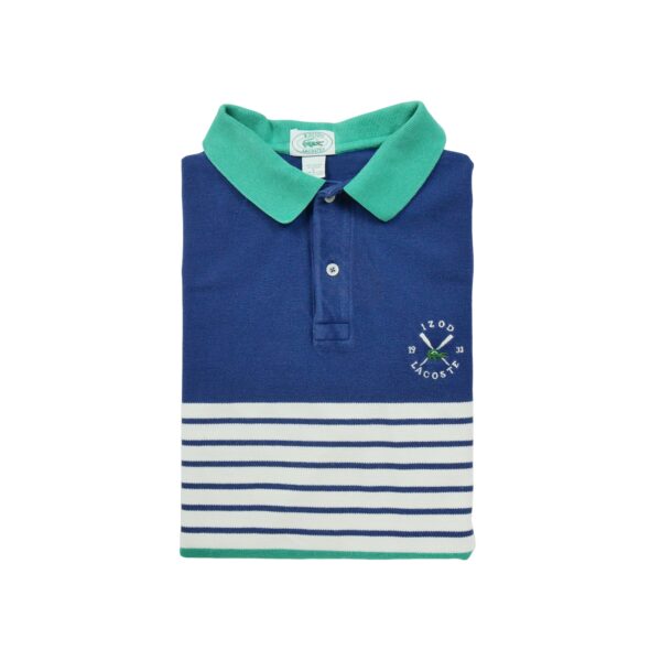 Polo manches courtes homme bleu Lacoste Motif a rayures Col Polo